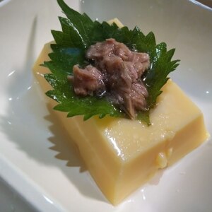 卵豆腐アレンジ 大葉&ツナマヨ